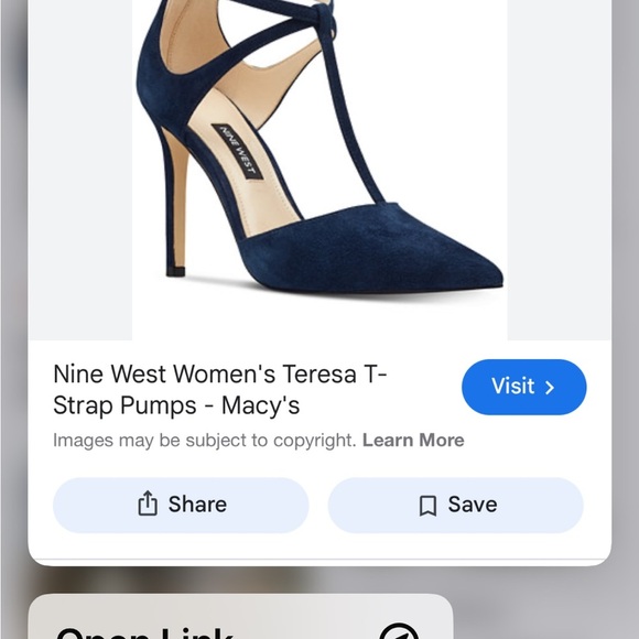 Nine West,Breezy T-Strap,Navy Heels,/Pumps, Arch Support & Comfy,EUC, Size 8.5 - Picture 12 of 12